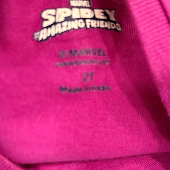 Marvel Spidey & Amazing Friends Ghost-Spider Toddler Tee 2T Purple - Picture 3 of 4